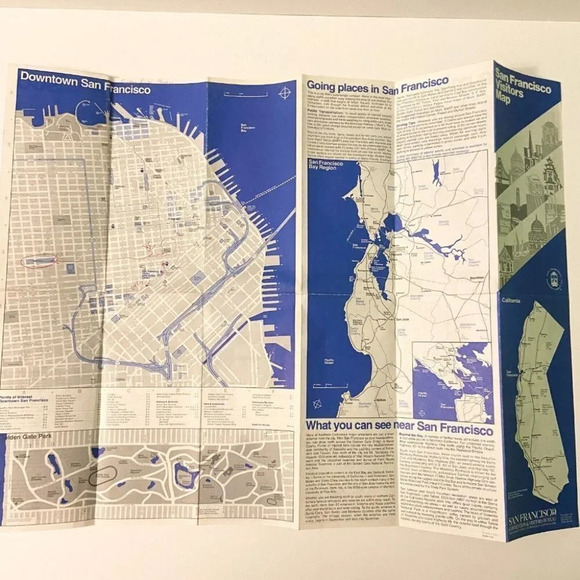 Vintage 1970s San Francisco Gray Line Chinatown Visitors Map Brochures Pamphlets - Picture 6 of 12